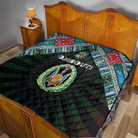 Djibouti Roots Quilt African Map in Fingerprint and Tribal Colors