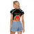 Personalized Djibouti Roots Raglan Cropped T Shirt African Map in Fingerprint and Tribal Colors