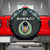 Djibouti Roots Spare Tire Cover African Map in Fingerprint and Tribal Colors
