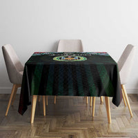 Djibouti Roots Tablecloth African Map in Fingerprint and Tribal Colors