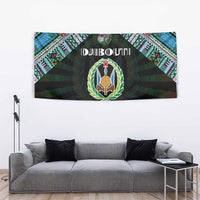 Djibouti Roots Tapestry African Map in Fingerprint and Tribal Colors
