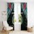 Djibouti Roots Window Curtain African Map in Fingerprint and Tribal Colors