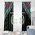 Djibouti Roots Window Curtain African Map in Fingerprint and Tribal Colors