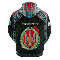 Personalized Djibouti Roots Zip Hoodie African Map in Fingerprint and Tribal Colors