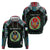 Personalized Djibouti Roots Zip Hoodie African Map in Fingerprint and Tribal Colors