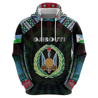Personalized Djibouti Roots Zip Hoodie African Map in Fingerprint and Tribal Colors