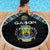 Gabon Roots Beach Blanket African Map in Fingerprint and Tribal Colors