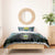 Gabon Roots Bedding Set African Map in Fingerprint and Tribal Colors