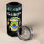 Gabon Roots 4 in 1 Can Cooler Tumbler African Map in Fingerprint and Tribal Colors