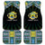 Gabon Roots Car Mats African Map in Fingerprint and Tribal Colors