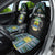 Gabon Roots Car Seat Cover African Map in Fingerprint and Tribal Colors