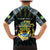 Personalized Gabon Roots Family Matching Mermaid Dress and Hawaiian Shirt African Map in Fingerprint and Tribal Colors