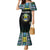 Personalized Gabon Roots Family Matching Mermaid Dress and Hawaiian Shirt African Map in Fingerprint and Tribal Colors