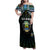 Personalized Gabon Roots Family Matching Off Shoulder Maxi Dress and Hawaiian Shirt African Map in Fingerprint and Tribal Colors
