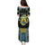Personalized Gabon Roots Family Matching Puletasi and Hawaiian Shirt African Map in Fingerprint and Tribal Colors