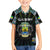 Personalized Gabon Roots Family Matching Puletasi and Hawaiian Shirt African Map in Fingerprint and Tribal Colors