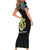 Personalized Gabon Roots Family Matching Short Sleeve Bodycon Dress and Hawaiian Shirt African Map in Fingerprint and Tribal Colors