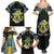 Personalized Gabon Roots Family Matching Summer Maxi Dress and Hawaiian Shirt African Map in Fingerprint and Tribal Colors