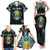 Personalized Gabon Roots Family Matching Tank Maxi Dress and Hawaiian Shirt African Map in Fingerprint and Tribal Colors