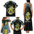Personalized Gabon Roots Family Matching Tank Maxi Dress and Hawaiian Shirt African Map in Fingerprint and Tribal Colors