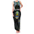 Personalized Gabon Roots Family Matching Tank Maxi Dress and Hawaiian Shirt African Map in Fingerprint and Tribal Colors