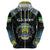 Personalized Gabon Roots Hoodie African Map in Fingerprint and Tribal Colors