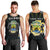 Personalized Gabon Roots Men Tank Top African Map in Fingerprint and Tribal Colors