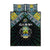 Gabon Roots Quilt Bed Set African Map in Fingerprint and Tribal Colors