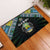 Gabon Roots Rubber Doormat African Map in Fingerprint and Tribal Colors