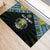 Gabon Roots Rubber Doormat African Map in Fingerprint and Tribal Colors