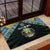 Gabon Roots Rubber Doormat African Map in Fingerprint and Tribal Colors