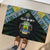 Gabon Roots Rubber Doormat African Map in Fingerprint and Tribal Colors