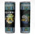 Gabon Roots Skinny Tumbler African Map in Fingerprint and Tribal Colors