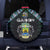 Gabon Roots Spare Tire Cover African Map in Fingerprint and Tribal Colors
