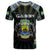 Personalized Gabon Roots T Shirt African Map in Fingerprint and Tribal Colors