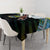 Gabon Roots Tablecloth African Map in Fingerprint and Tribal Colors