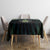Gabon Roots Tablecloth African Map in Fingerprint and Tribal Colors