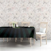Gabon Roots Tablecloth African Map in Fingerprint and Tribal Colors