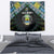 Gabon Roots Tapestry African Map in Fingerprint and Tribal Colors