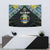 Gabon Roots Tapestry African Map in Fingerprint and Tribal Colors