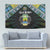 Gabon Roots Tapestry African Map in Fingerprint and Tribal Colors