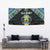 Gabon Roots Tapestry African Map in Fingerprint and Tribal Colors