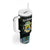 Gabon Roots Tumbler With Handle African Map in Fingerprint and Tribal Colors