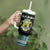 Gabon Roots Tumbler With Handle African Map in Fingerprint and Tribal Colors