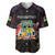 Personalized Mauritius Roots Baseball Jersey African Map in Fingerprint and Tribal Colors