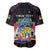 Personalized Mauritius Roots Baseball Jersey African Map in Fingerprint and Tribal Colors