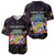 Personalized Mauritius Roots Baseball Jersey African Map in Fingerprint and Tribal Colors