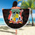 Mauritius Roots Beach Blanket African Map in Fingerprint and Tribal Colors