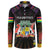 Personalized Mauritius Roots Button Sweatshirt African Map in Fingerprint and Tribal Colors