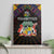 Mauritius Roots Canvas Wall Art African Map in Fingerprint and Tribal Colors